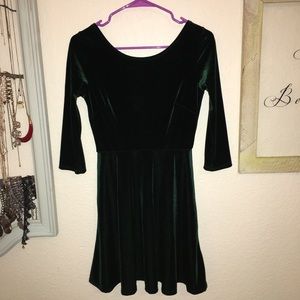 Green Velvet Dress